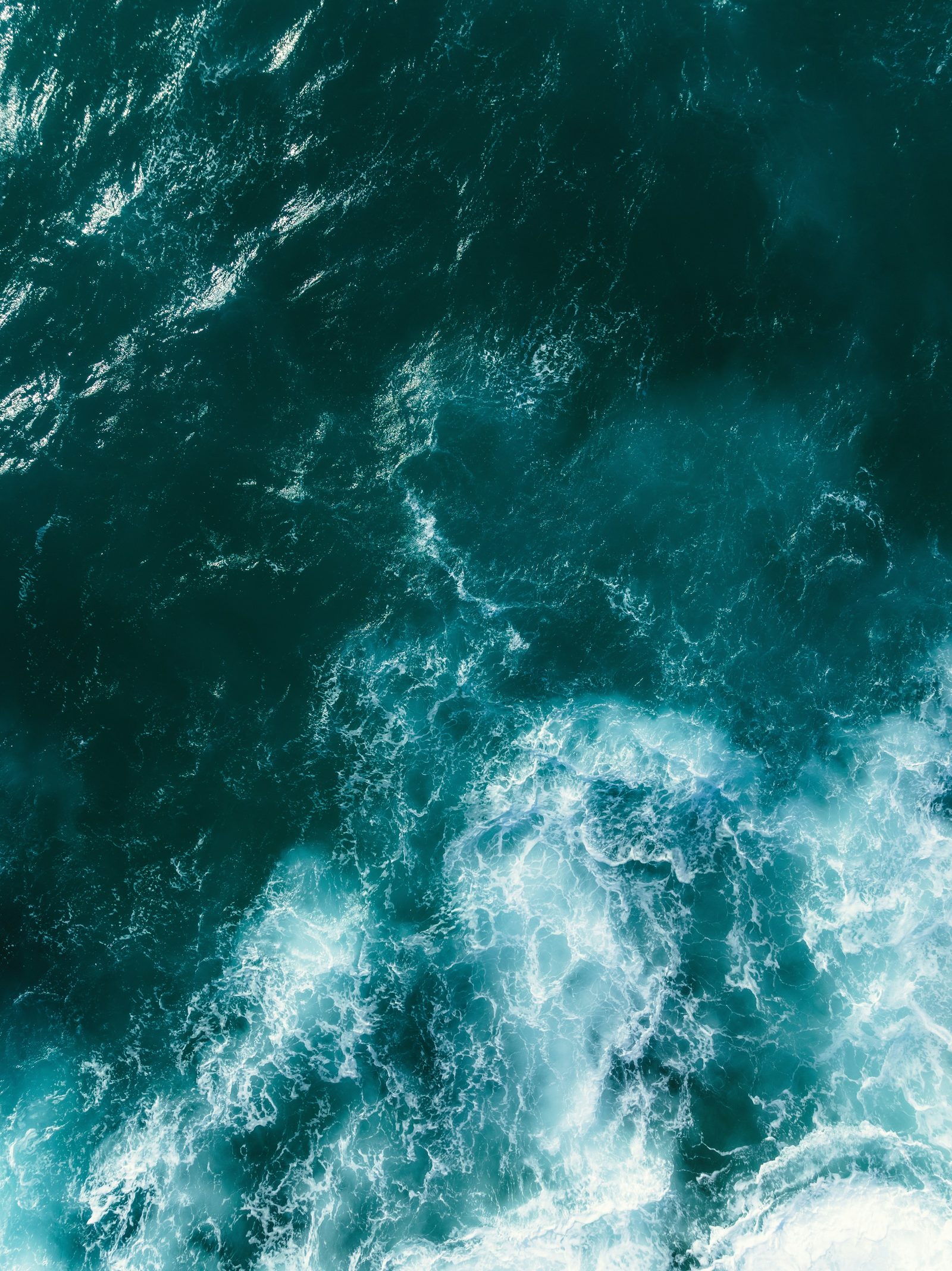 Aerial view of ocean water